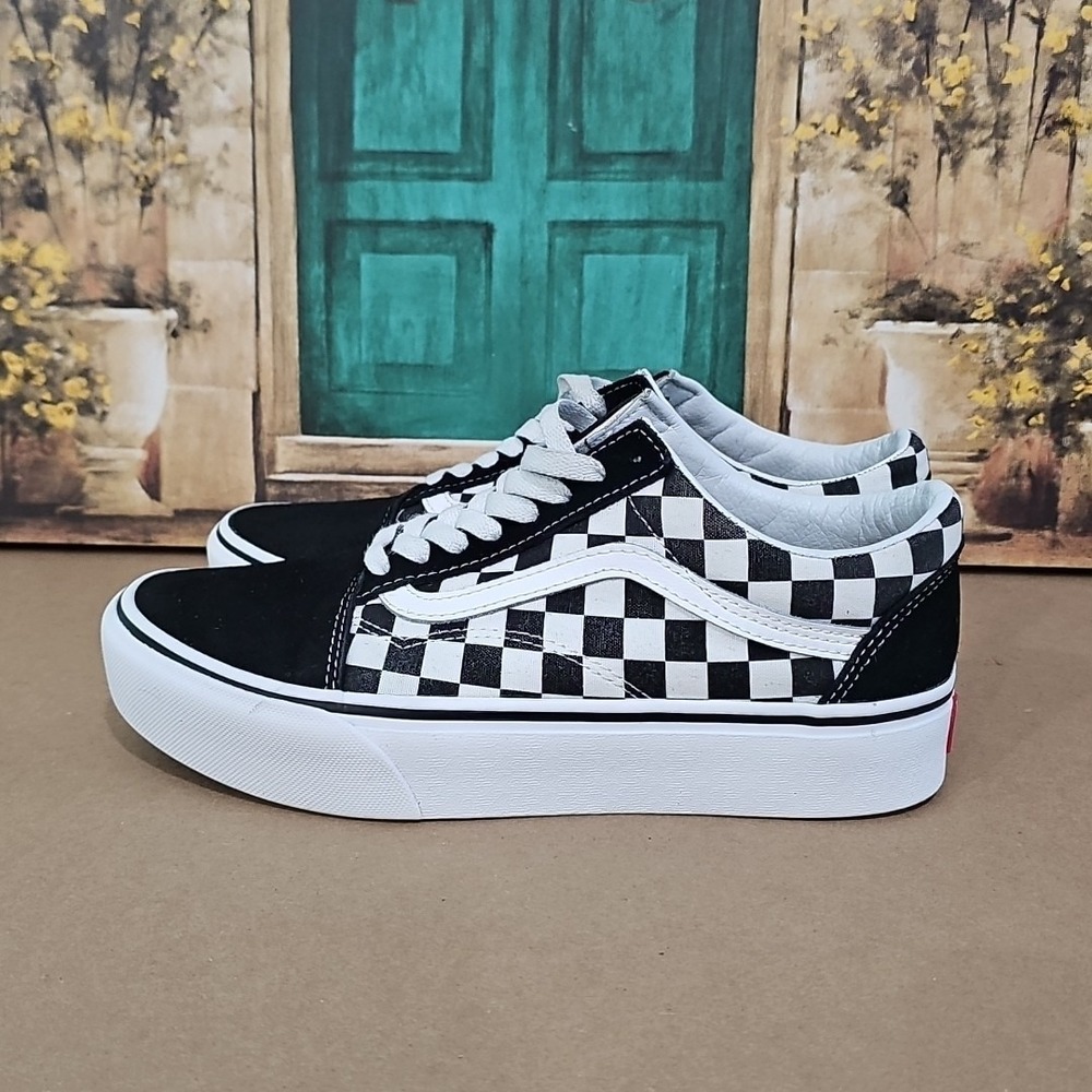 Vans Old Skool Primary Check Black White (VNOA38G1POS)‎ Sz 10.5